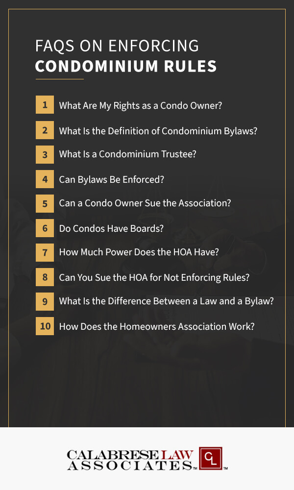 condo rules FAQ