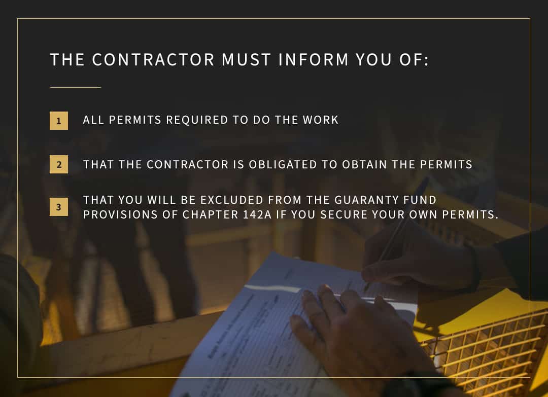 contractor must inform you