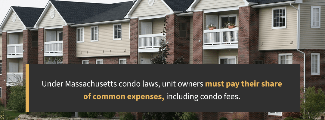 unit owners must pay their share of common expenses