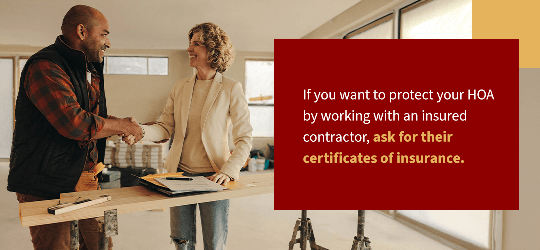 ask for certificates of insurance